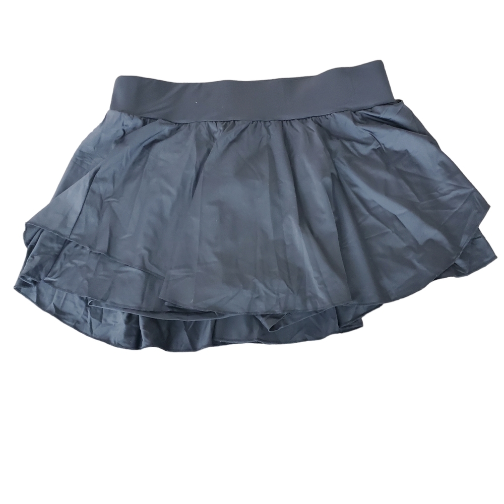 Halara In My Feels Everyday 2-in-1 Black Flare Skirt Skort Size XL
